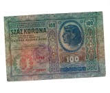 Austro-Ungaria 1912(1919) - 100 korona, cu stampila