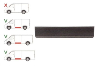 Panou reparatie lateral Ford Transit (V184/5) 05.2000-04.2006 , Transit/Tourneo (V347/8) 05.2006-04.2013 Partea Stanga, Laterala inferioara, lungime foto
