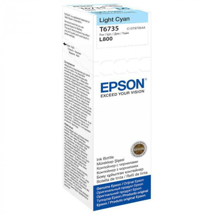 Cartus cerneala epson t6735 light cyan capacitate 70ml pentru epson l800