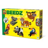 Set creativ copii - Margele de calcat cu Animale din Jungla Beedz, SES Creative