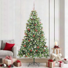 vidaXL Brad de Crăciun artificial Verde 240 cm PVC și Metal 3395154