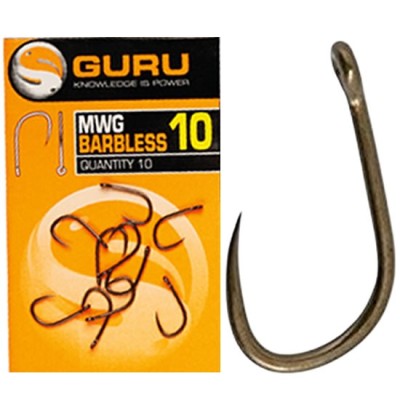 Carlige GURU Barbless MWG Nr.10, 10buc/pac foto