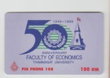 bnk card Thailanda - Pin Phone 108 - VOID - Faculty of Economics - Col:1231-0003a