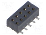 Conector şiruri pini mamă 10 PIN 1,27mm gold flash SMT - SAMTEC