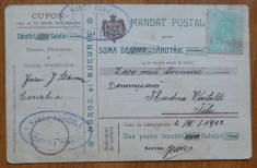 Mandat postal , 10.000 de sarutari , 1902 , Gara Titu , Banca Agricola Corabia foto