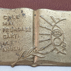 Medalia veche CELE MAI FRUMOASE CARTI ALE ANULUI - medalie la cutie - Rara