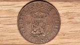 Indiile de est Olandeze - moneda de colectie - 1 cent 1920 bronz Wilhelmina, Asia