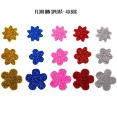Flori din spuma - 40 buc. foto