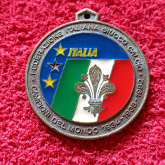 Medalie fotbal-Mascota "CIAO" Campionatul Mondial 1990-Federatia Italiana