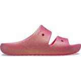 Papuci Crocs Classic Iridescent Glitter Sandal 2.0 Rosu - Cherry Red