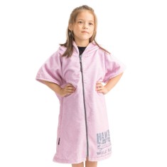 Poncho de baie pentru copii Homelevel, 4-7 ani, Roz, Bumbac organic, 54935.10.02 foto