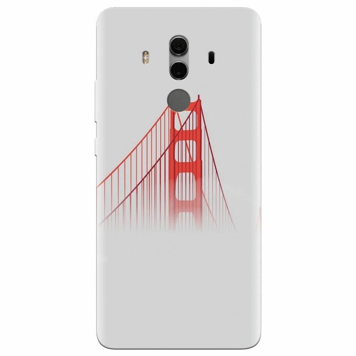 Husa silicon pentru Huawei Mate 10, Red Bridge In Clouds
