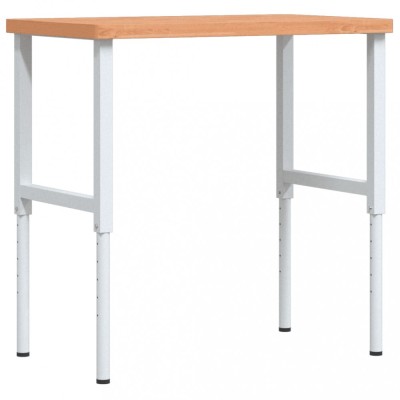 Banc de lucru 100x60x(73-99,5) cm lemn masiv fag dreptunghiular foto