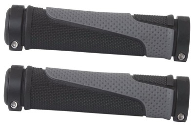 Mansoane Strike cu inele blocare din aluminiu, TPR, forma ergonomica, bi-color negru/gri foto
