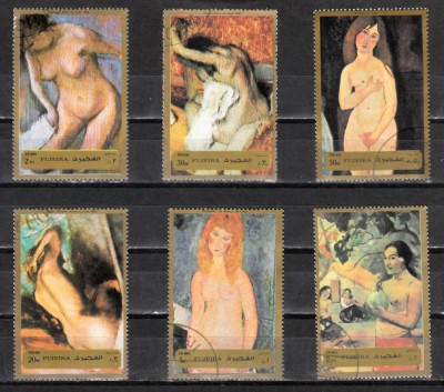 A12 S2 4 - Timbre foarte vechi - Fujeira - arta - picturi foto