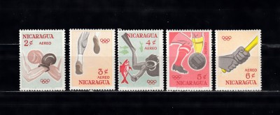 A12 S3 4 - Timbre foarte vechi - Nicaragua - Jocurile Olimpice - 1963 foto