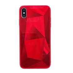 Huse telefon cu textura diamant Iphone X ; Xs , Rosu