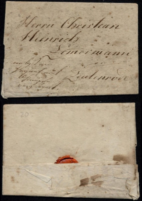 Germany 1814 Postal History Rare Stampless Cover + Content DB.325 foto