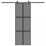 vidaXL Ușă glisantă cu set de feronerie sticlă temperată și aluminiu
