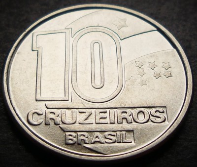 Moneda 10 CRUZEIROS - BRAZILIA, anul 1990 * cod 3893 foto