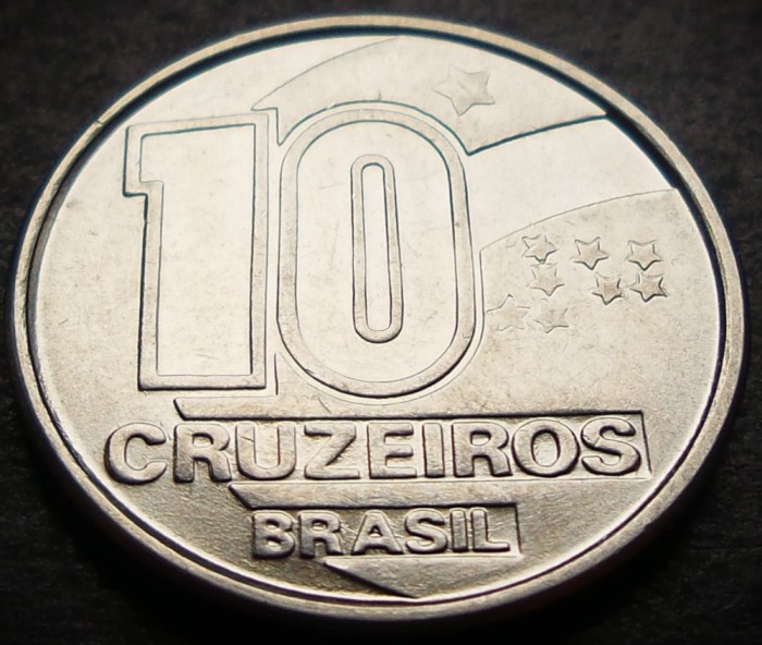 Moneda 10 CRUZEIROS - BRAZILIA, anul 1990 * cod 3893