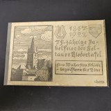 Carte postala an 1922 , a 75-a aniversare a corului barbatesc din Cisnadie , Sibiu