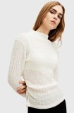AllSaints pulover CONNIE FRANCESCO femei, culoarea alb, cu turtleneck, W190JB