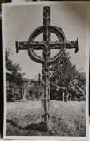 Carte postala, cruce de mormant, din lemn, Maramures, perioada interbelica