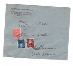 Plic cu antet Centrala Industriala a Intreprinderilor Chimice Bucuresti, 1948