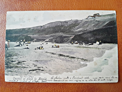 Carte Postala, Casinul si plaja la Movila, 1937, circulata foto