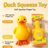 Jucarie antistres Squishy Ratusca Galbena Crunchy moale si elastica 10 cm