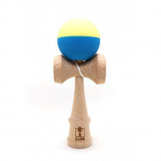 Kendama Karo Grip Half Lemn Fag Galben Albastru foto