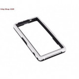 Husa Bumper Sony Xperia Z1 Compact Negru/Alb Protectie Margini