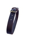 Zgarda pentru caini, piele naturala Ciocolatiu 60 x 2.5 cm, ajustabila 39-49 cm, Oem