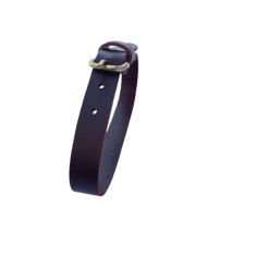 Zgarda pentru caini, piele naturala Ciocolatiu 60 x 2.5 cm, ajustabila 39-49 cm