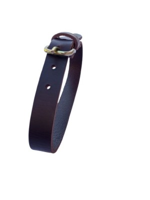 Zgarda pentru caini, piele naturala Ciocolatiu 60 x 2.5 cm, ajustabila 39-49 cm foto