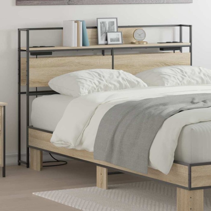 vidaXL Tăblie de depozitare cu raft Stejar sonoma 135 cm Lemn compozit 859636
