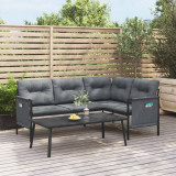 Gossi set mobilier de gradina, antracit, 2 piese, otel