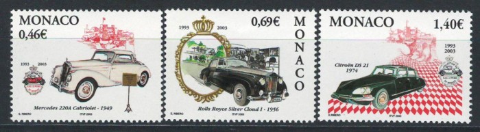 Monaco 2003 Mi 2621/23 MNH - Automobile din colectia printului