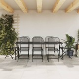 Set de masa pentru gradina, 9 piese, plasa metalica antracit GartenMobel Dekor, vidaXL