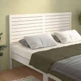 Tăblie de pat, alb, 166x4x100 cm, lemn masiv de pin, vidaXL