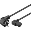 Cablu de alimentare cu IEC 90 grade pe ambele capete 5m negru 3x1mm2, Goobay