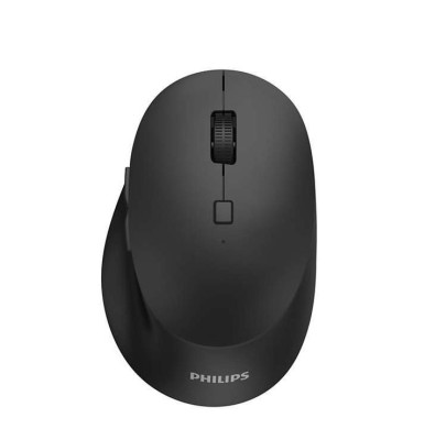 Mouse philips spk7607 ergonomic wireless 2.4ghz optic 800 - 3200 dpi silent negru foto