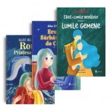 Pachet Ultimele trei carti din universul lui Erus: 1. Erus si Lumile nevazute. Lumile gemene; 2. Erus si Sarbatoarea de Cojoc; 3. Roua, printesa apelo