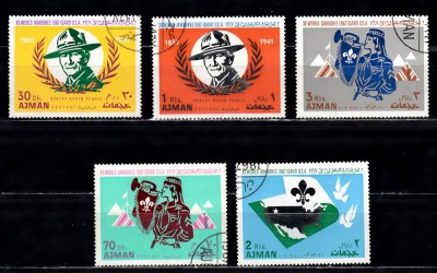 A12 S5 6 - Timbre foarte vechi - Ajman - Jamboreea - 1967 foto