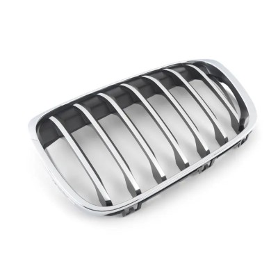 Grila radiator, masca fata Bmw X1 (F48), 06.2015-, parte montare partea stanga, silver, cu rama cromata, 20X305-3, Aftermarket foto