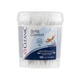 Betisoare igienice Cleanic Soft &amp; Confort 100 buc