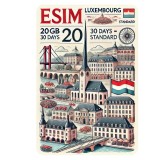 eSIM Luxembourg, 20GB, 30 Days, Standard