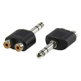 Adaptor jack 6,3 mm x 2 RCA mama foto