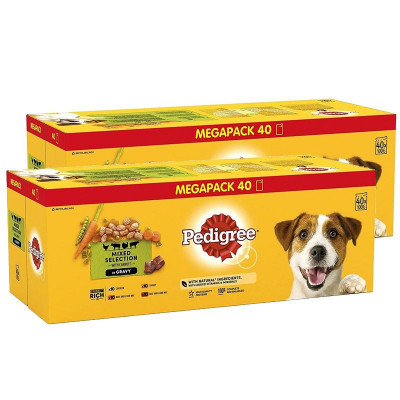 Pedigree MEGAPACK 40 Selecție mixtă &amp;icirc;n sos 2 x (40 x 100 g) foto